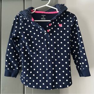 Carter's Navy Polka Dot Hoodie